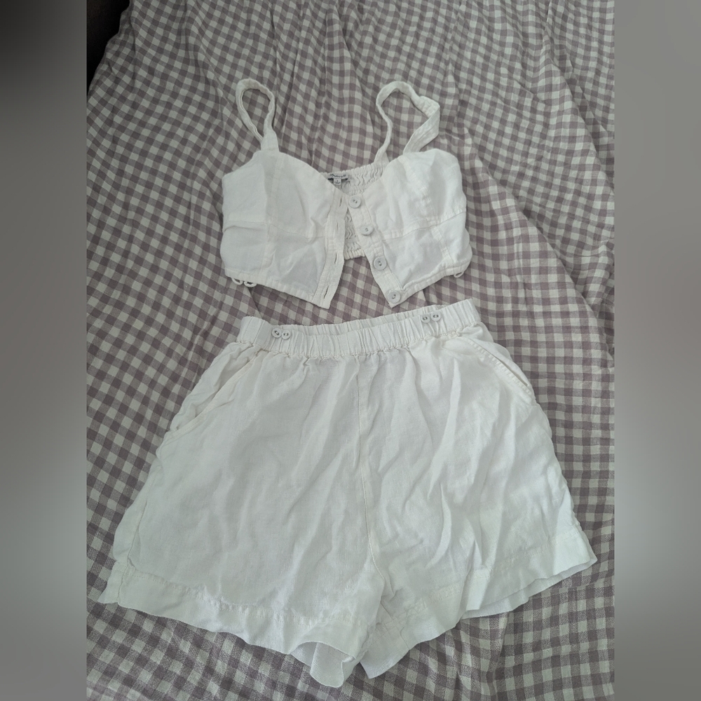 Madewell linen romper /top /shorts